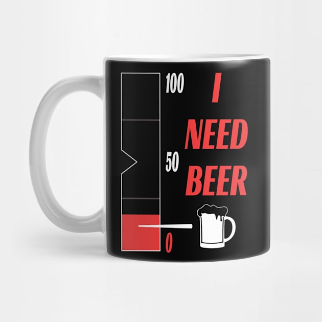 I Need Beer Funny Beer Drinking Friends Gift by Tesign2020